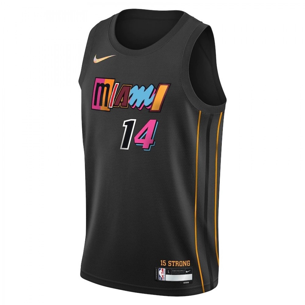 Men's Miami Heat Tyler Herro #14 Black 2021/22 Swingman Jersey - City Edition-Pro Kit Vault | Brand New 26/27 Sports Jerseys